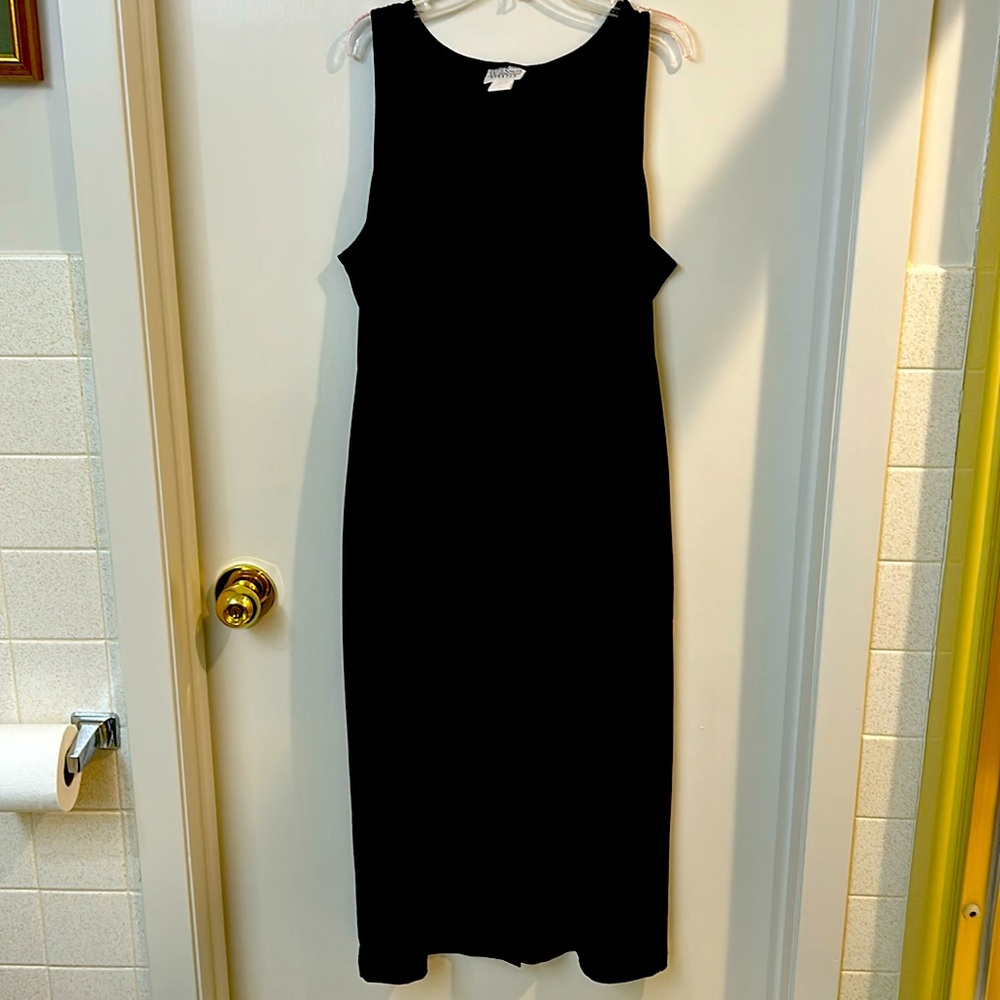 Willi Smith classic vintage sleeveless little black dress (LBD), dress, size L